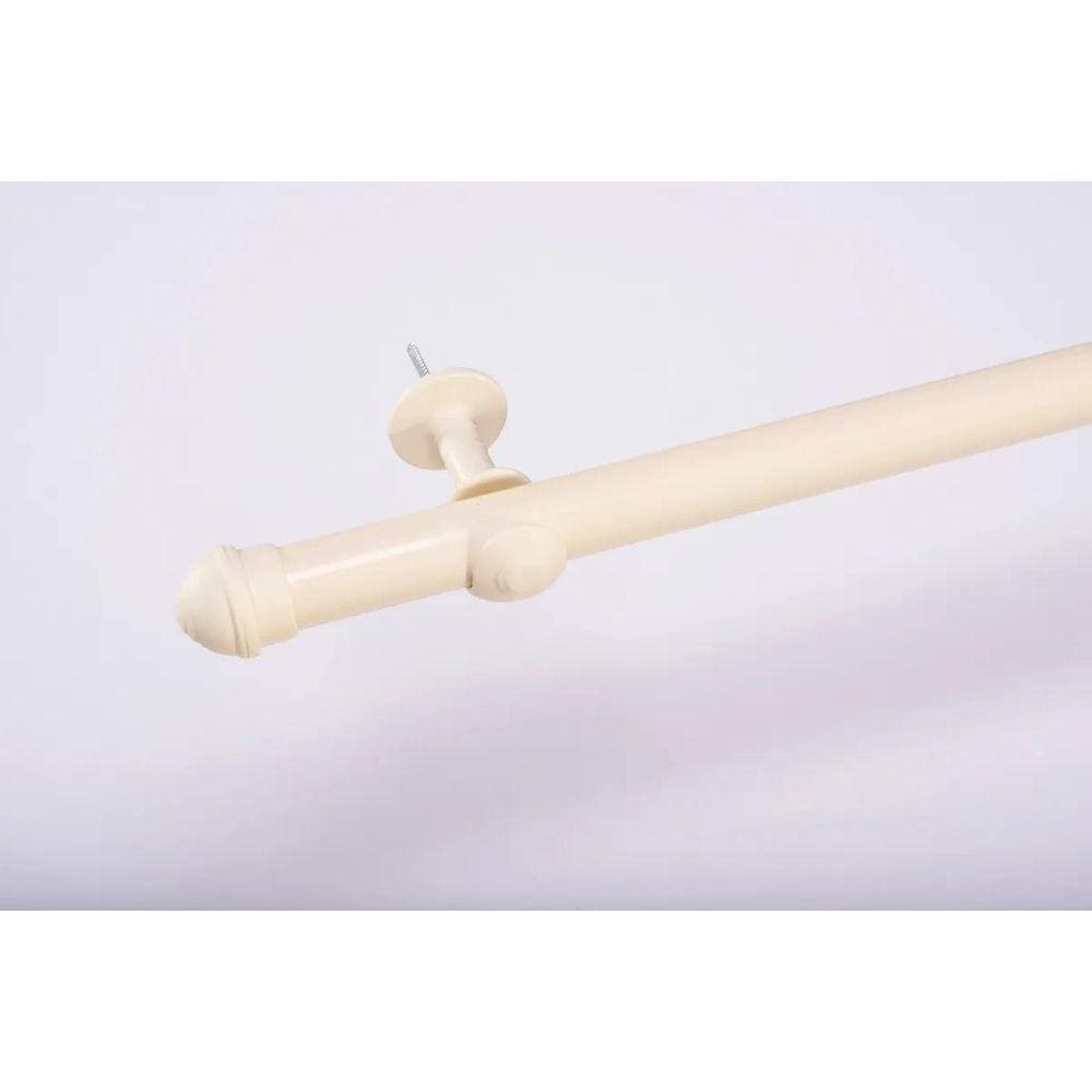 Varão Cortina 3m Simples Palha PVC - Suportes