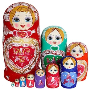 10 PCS/SET bonecas de nidificação russas de madeira Rússia m tradicional