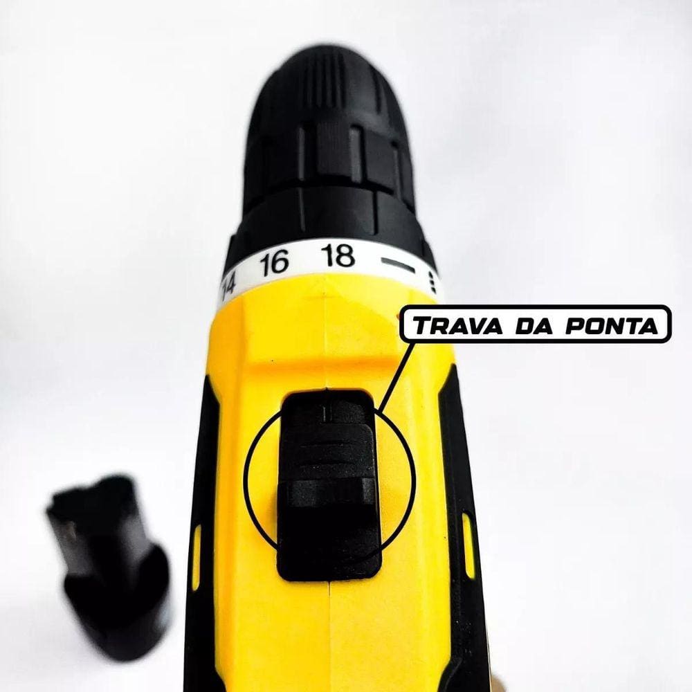 Parafusadeira/Furadeira 18V 10mm 3/8 Lítio Alta Potência