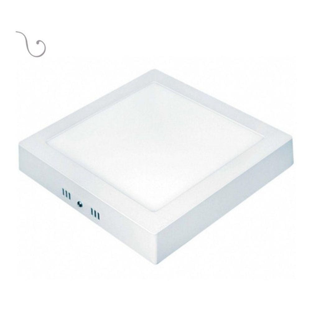 Painel Led Taschibra Quadrado De Sobrepor 18w 3000k Bivolt