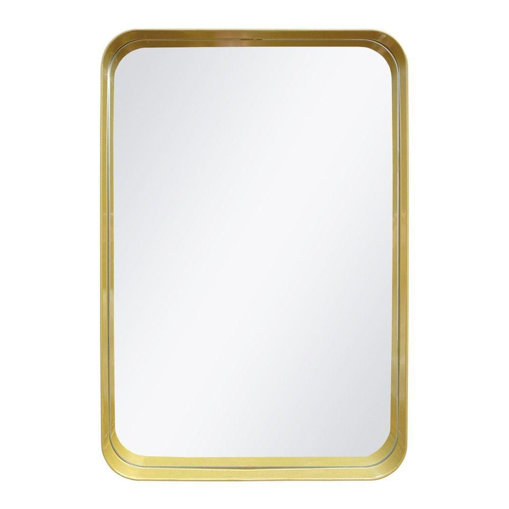 Espelho Decorativo Urban 60x40cm Retangular Cantos Dourado