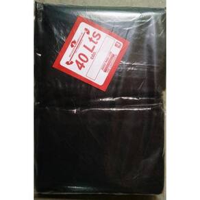 Saco De Lixo Plástico Preto 40L - 100 Unidades