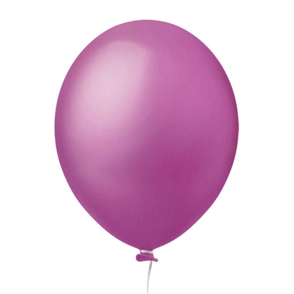 Balão 8 Liso Fúcsia 50 Un
