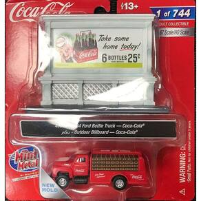 Miniatura Caminhão Coca Cola Ford Bottle 1954 Mini Metals