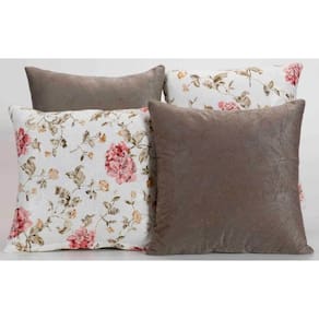 Kit Capas Almofada 45x45cm - Estampadas - Zíper - 4 Unidades