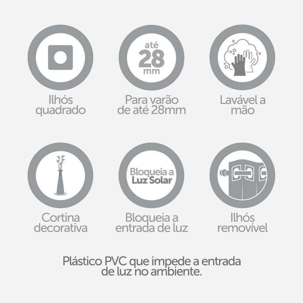 Cortina Blackout PVC 2,80m x 1,60m - Bloqueio de Luz