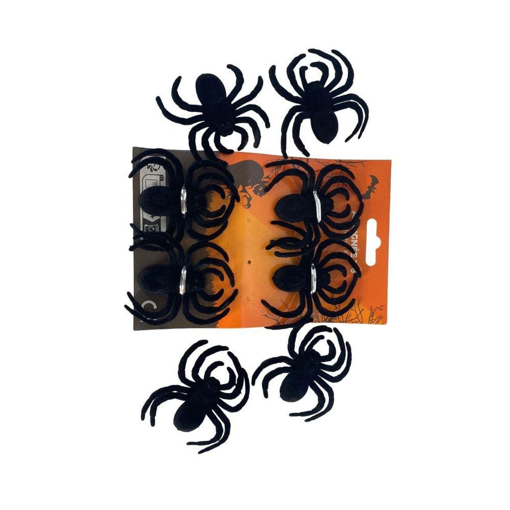 Aranhas de Brinquedo Halloween 8 Unidades 6x6cm