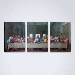 Quadro Decorativo Santa Ceia Jesus Cristo 30x20cm