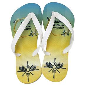 Chinelo Personalizado Pomba Espírito Santo Crisma Batismo