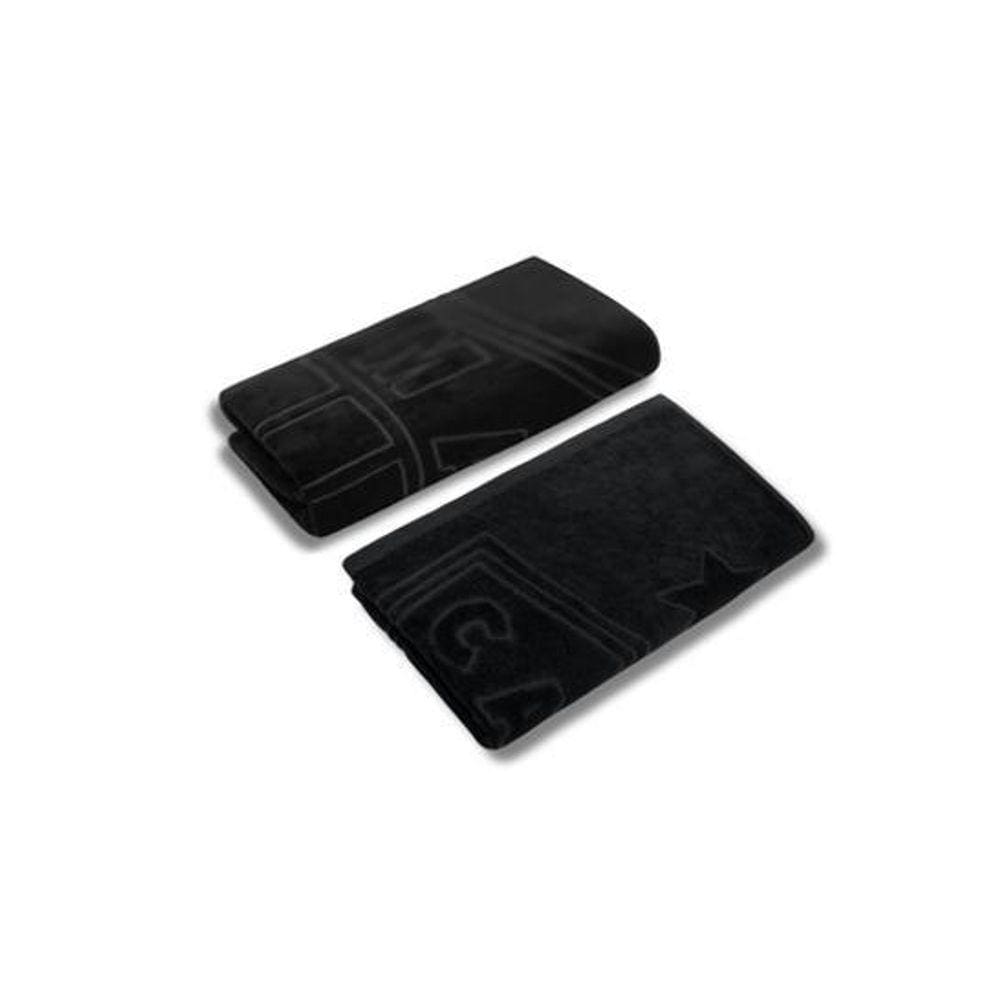 Kit Toalha Banho/Rosto Atlético MG Preto 100% Algodão