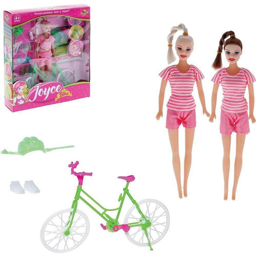 Boneca Articulada Tipo Barbie Musical Com Bicicleta E Acessórios