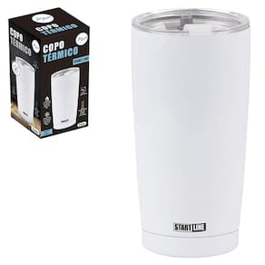 Copo Inox Térmico  com Tampa 600 ml Branco