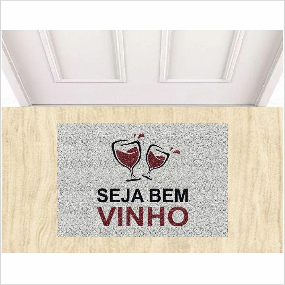 Tapete Capacho Seja Bem Vinho - Prata
