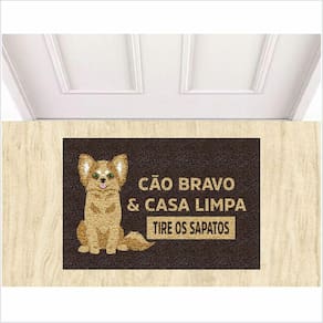 Tapete Capacho Para Porta Cão Bravo, Tapetes Para Sala Quarto Banheiro.