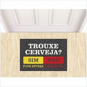 Tapete Para Porta Divertido, Trouxe Cerveja.