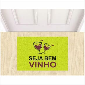 Tapete Seja Bem Vinho Para Porta, Material Muito Resistente.