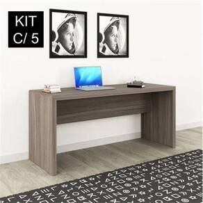 Kit 5 Escrivaninhas 163cm Me4109 Carvalho