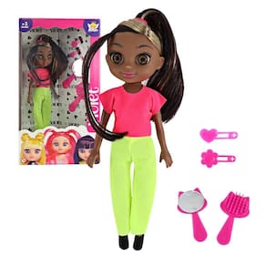 Boneca Violet Negra 30cm c/ Acessórios - Diversão