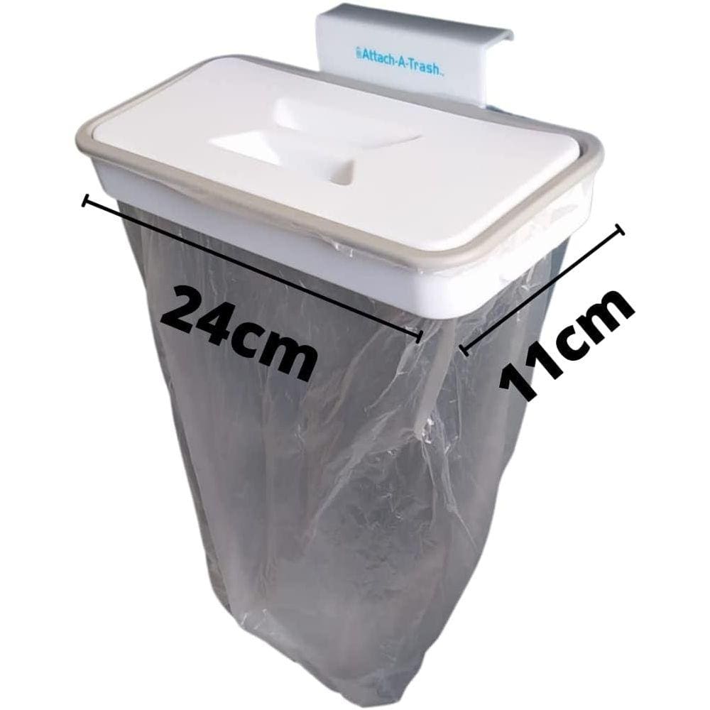 Suporte Saco De Lixo Lixeira Com Tampa Portátil Cozinha Attach a trash Sacola