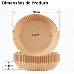 50pcs Air Fryer Paper Air Fryer Papel fritadeira de ar forro de papel descartável Descartável