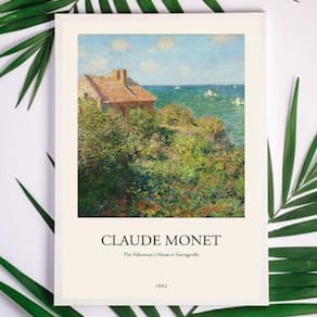 Quadro Monet The Fisherman`s House 24x18cm - Moldura Preta