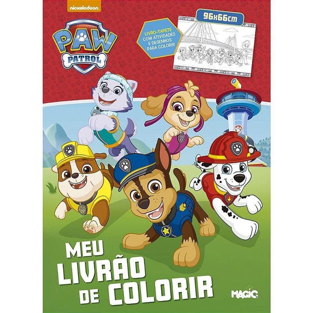 Livro tapete Patrulha Canina - Meu livrão de colorir - Ciranda Cultural