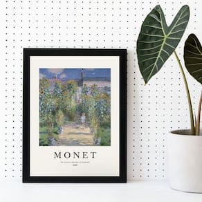 Quadro Monet The Artiss Garden 45x34cm - Moldura Branca