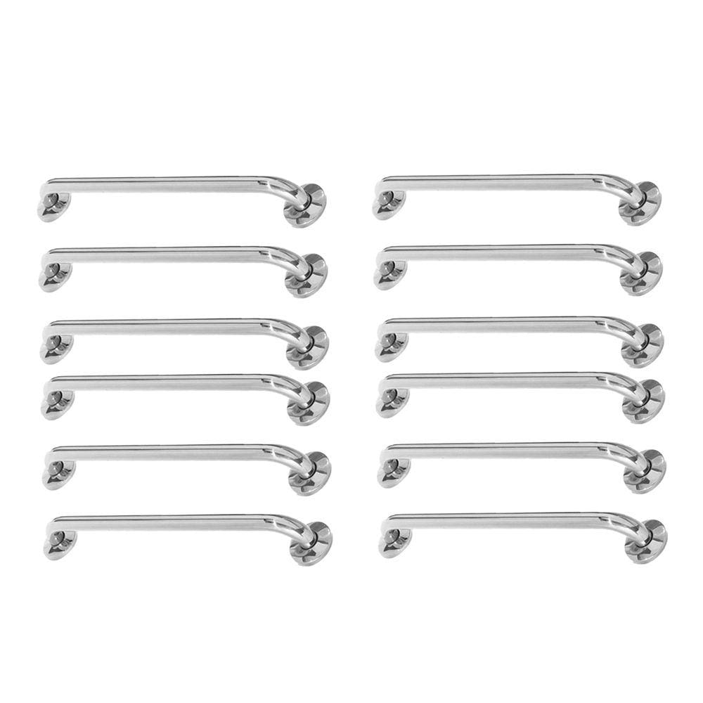 Alça de Apoio Barra 40cm Inox Kit 12 Unidades Idoso Deficiente Cadeirante Banheiro