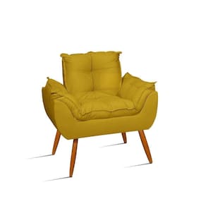 Cadeira De Amamentação Confortável Quarto Sala Jl Decor amarelo