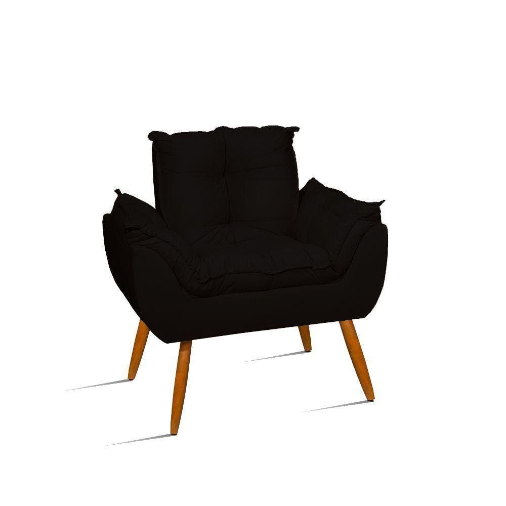 Poltrona Cadeira Decorativa Para Sala De Estar – Jl Decor Cor:preto