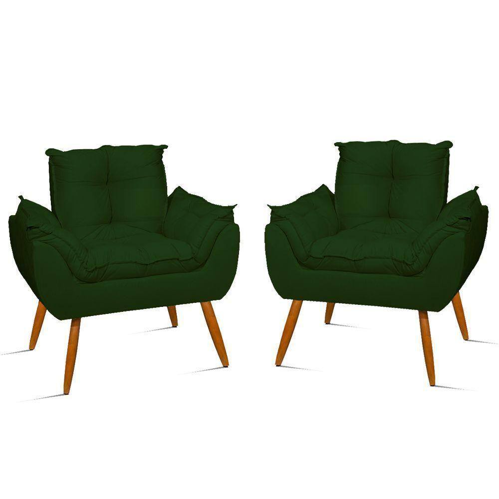 Kit 2 Poltronas Decoração Natal Decorativa Sala Jl Decor Cor:verde