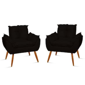 Kit 2 Poltronas Para Sala Quarto Decorativas – Jl Decor Cor:preto