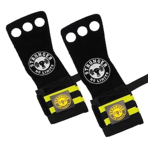 Hand Grip Couro Com Munhequeira Elástica 2 Em 1 Be Stronger