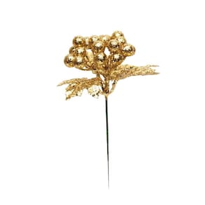 Pick Natalino Folhas/Frutas Glitter Dour 1Un 1922499
