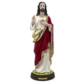 Imagem Sagrado Coração de Jesus Resina 32 cm - Amor Divino