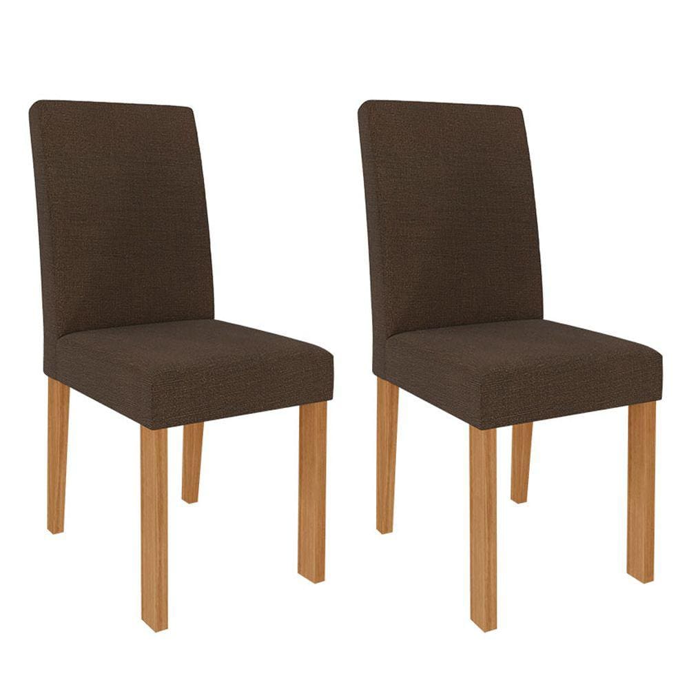 Conjunto 02 Cadeiras Estofadas Sala de Jantar Maia Cimol