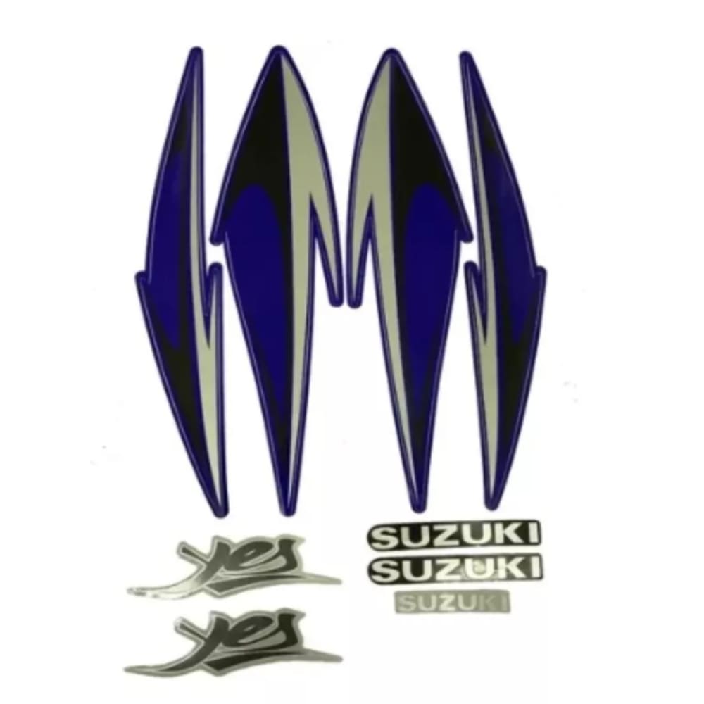 Kit Jogo De Adesivos Suzuki Yes 125 Azul 2007 A 2008 - 495