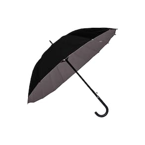 Guarda Chuva Grande 10 Varetas Cabo Curvo Preto