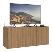 Rack para TV até 32 Polegadas com 3 Portas Suspenso Multimóveis MP1066