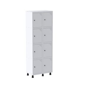 Armário Roupeiro 8 Portas Aço GRP 502/8 Branco