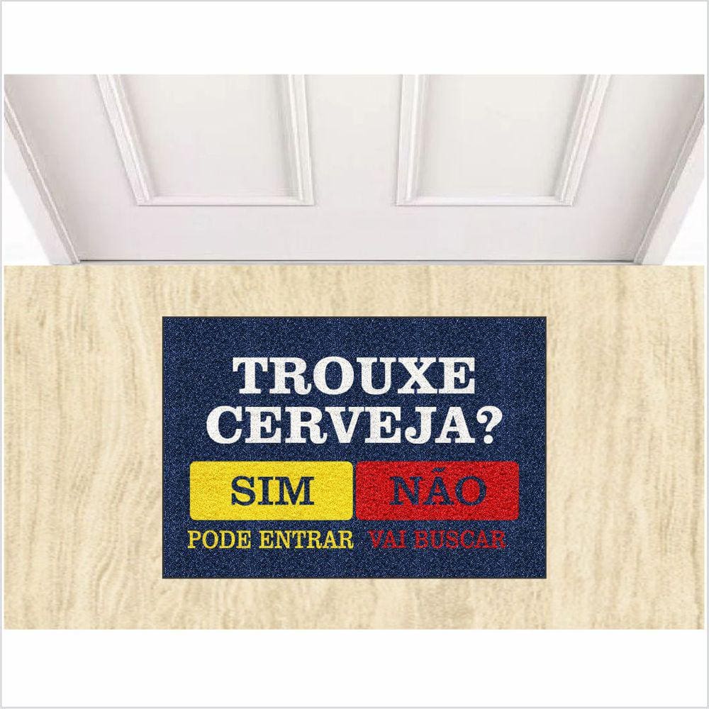 Tapete Trouxe Cerveja - Azul Marinho.