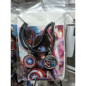 Kit 2 Colares Capitão América Steve Rogers Lembrancinha
