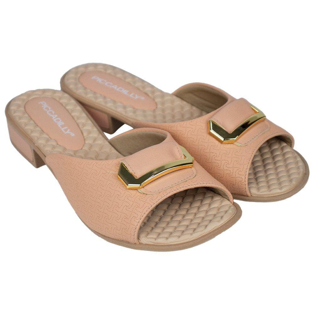 Tamanco Piccadilly Taila Feminino - 40 - Bege