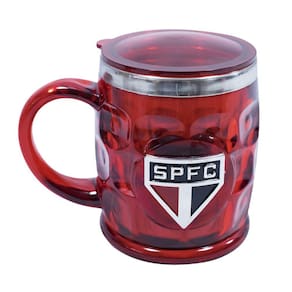 Caneca São Paulo Escudo De Metal Cristal Térmica 500 ML - QH021BA-2-B