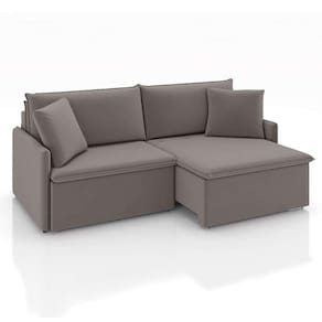sofá 4 lugares retrátil e reclinável stilo veludo avelã 254 cm