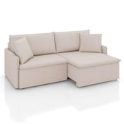 sofá 2 lugares retrátil e reclinável stilo linho cru 174 cm
