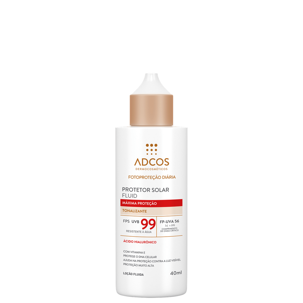 Adcos Fotoproteção Diária Fluid FPS99 Tonalizante - Protetor Solar Facial 40ml