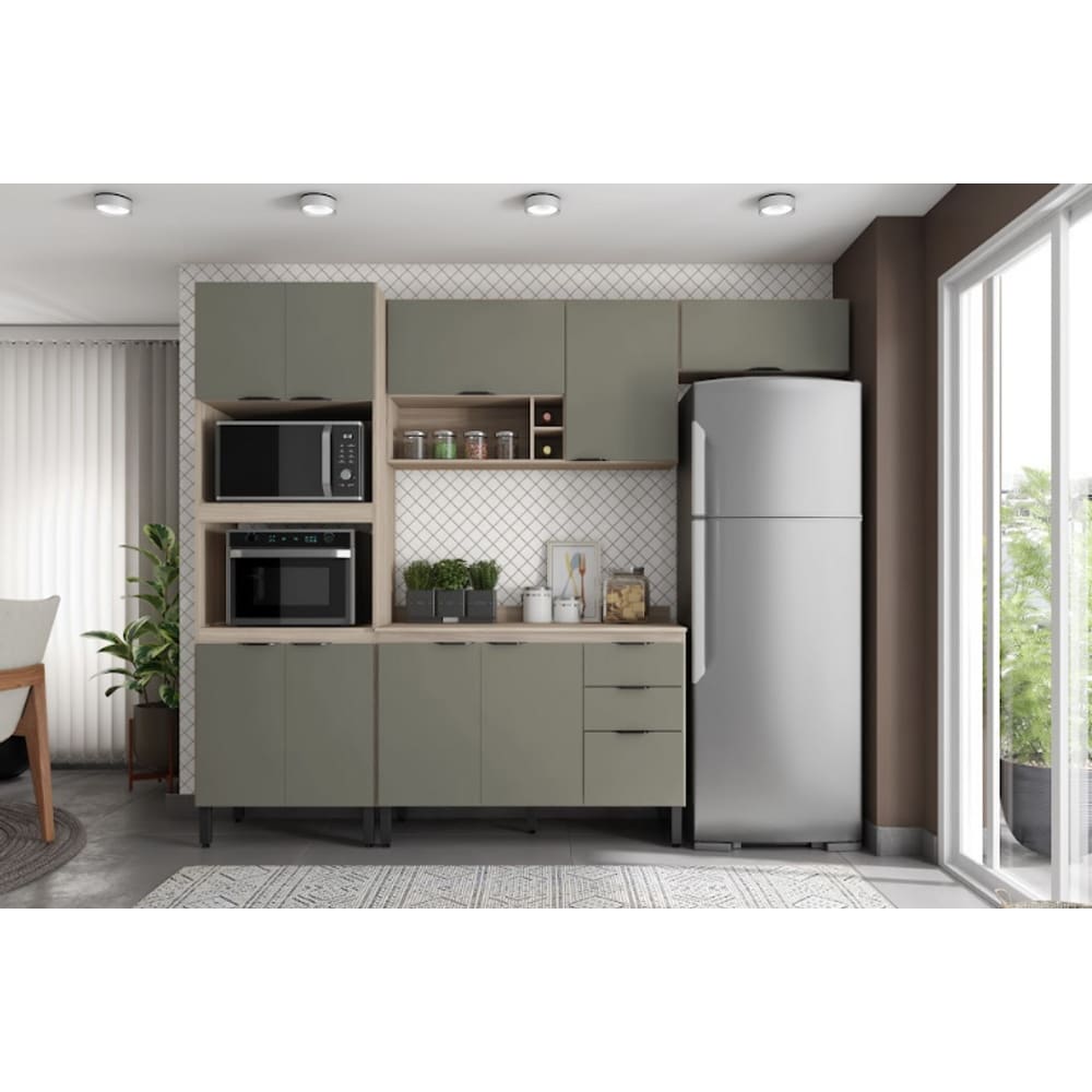 Composição Firenze 03 Demóbile FI0003 Avena/Menta - LBMSHOP