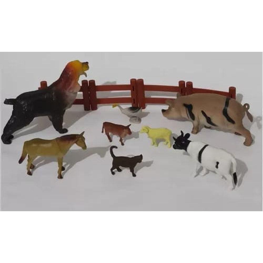 Brinquedo de madeira Kit Animais da Fazenda + Kit Pintura, da