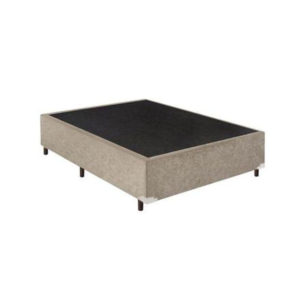 Base Box Solteirão Suede Bege - 30x128x188